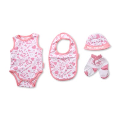 set neonato Palermo FC rosa bianco 2024 2025