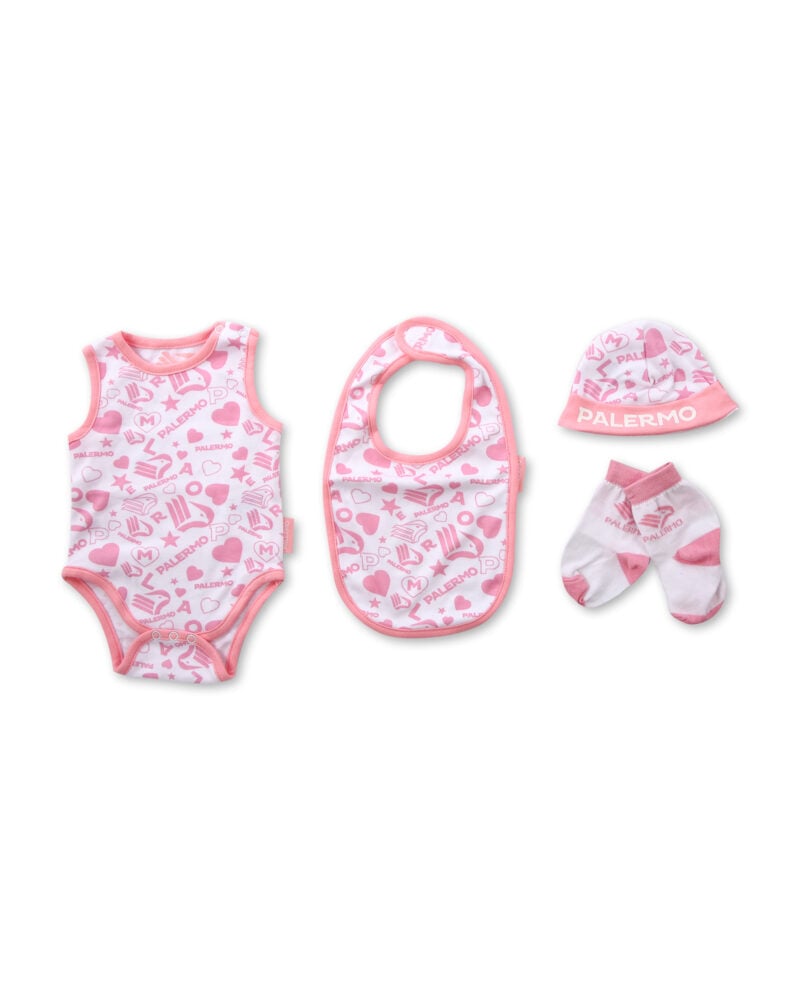 set neonato Palermo FC rosa bianco 2024 2025