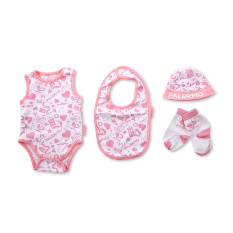 set neonato Palermo FC rosa bianco 2024 2025