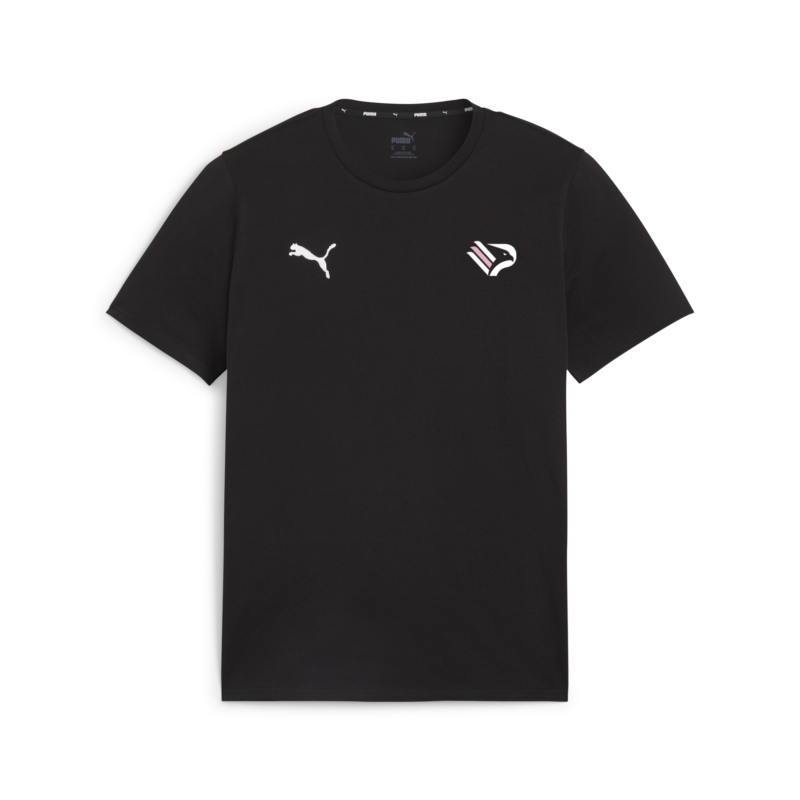 t-shirt nera casual team adulto palermo. fc