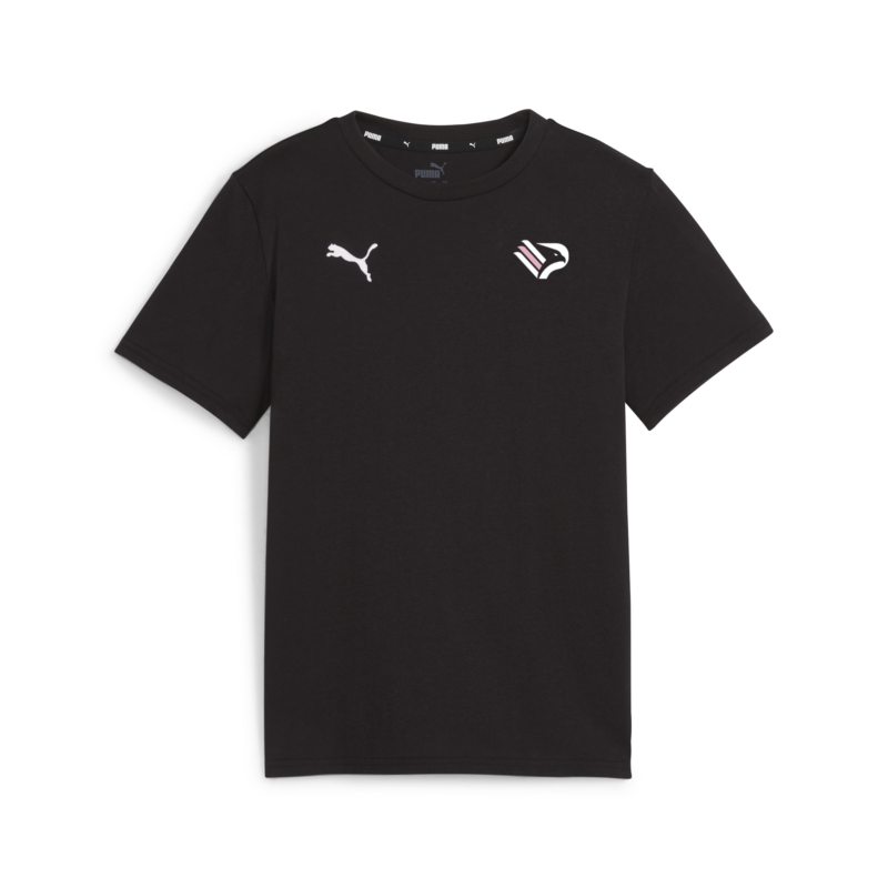 t-shirt nera casual team bambino palermo fc