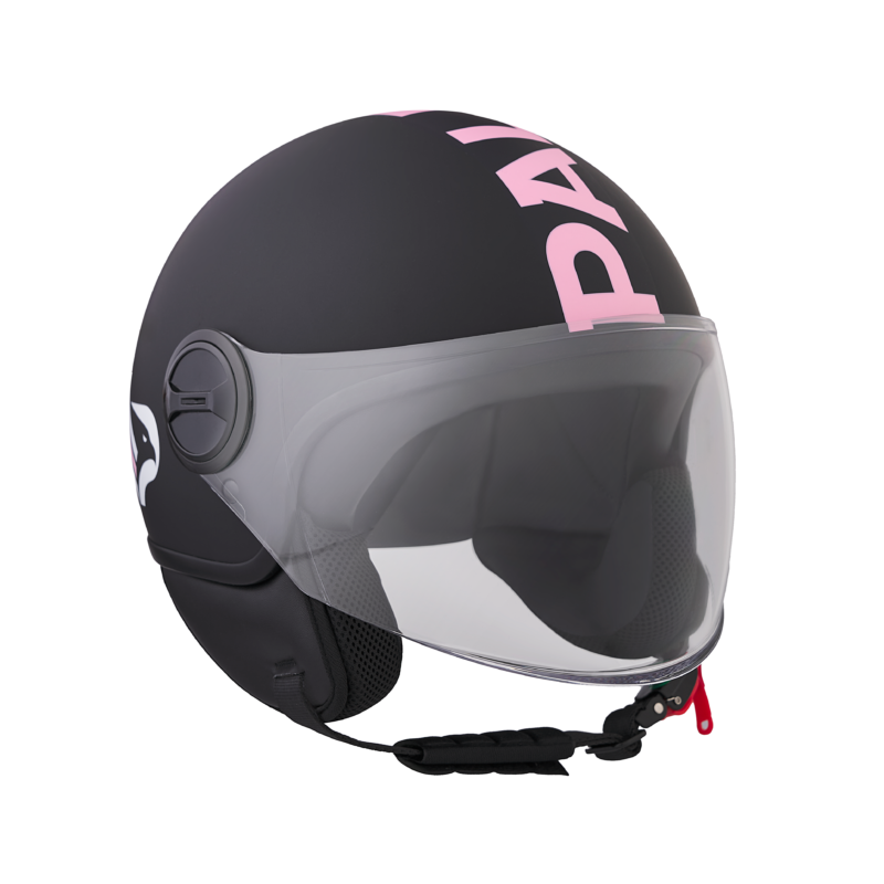 vista angolare casco nero lato sinistro palermo fc